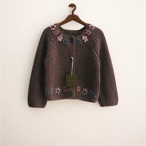 Zara Other - Embroidered Floral Knit Sweater cardigan